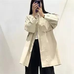 여친 하프 가을 캐주얼 빈티지 트렌치 싱글 미리준비 코트 OOTD3