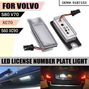 2Pcs Canbus 자동 조명 LED 번호판 빛 볼보 호환 V70 2001-2007 XC70 S60 S80 부품 오류 없음 9187153