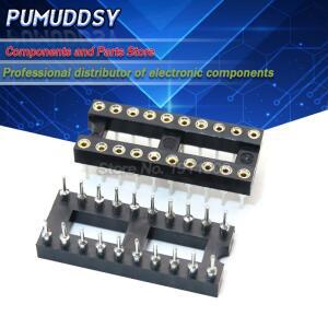10pcs 둥근 구멍 20 핀 2.54MM DIP IC 소켓 어댑터 솔더  20PIN 커넥터
