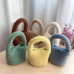 (앙상블) 뽀글이 양털 미니 토트백 가방 여성 백 겨울 양털