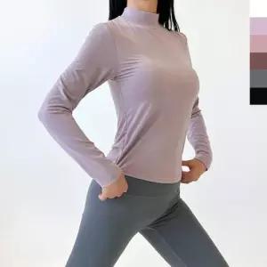 여성 소프트 베이직 터치 반목폴라 티셔츠(패드탑내장형) WFOEXJ8