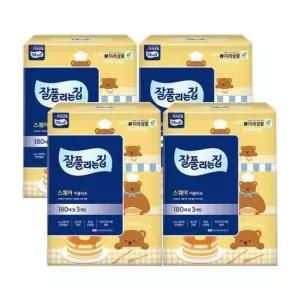 부드러운티슈 잘풀리는집 미용티슈 각티슈 3입 180매 4팩