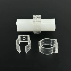 5-50PCS T5T6T8D13D20D22 실리콘 버클 클립 13-22mm LED 네온 튜브 홀더 원형  투명 및 흰색