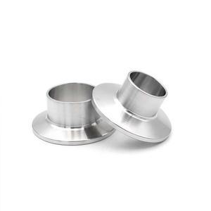 21.5mm 길이 12.7-159mm SS304 스테인리스 스틸 위생 용접 파이프 피팅 클램프 슬리브 삼중 클립 척 플랜지