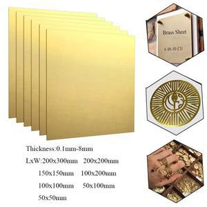 1pcs 황동 시트 두께 0.10.51.523468mm 플레이트 절단 CNC 프레임 모델 금형 DIY 건설 패드