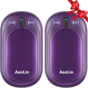 AI 손난로 충전식 AoLin 2팩 전기 재사용 가능 12시간 장시간 난방 휴대용 포켓 야외 캠핑 골프 사냥