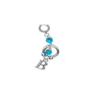 [블랙블론드]BBD Stone Ball B Logo Earring (Silver