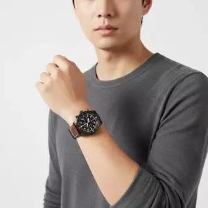 시티즌 CA0695-17E 크로노그래프 남성 가죽시계