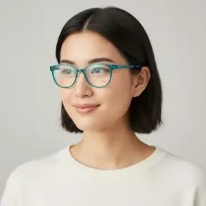 푸마 안경테 PE0040OA 003 라운드 뿔테 아시안핏 안경