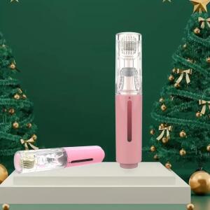 아쿠아 더마 롤러 마이크로니들링 105개의 미세 바늘 전달 어플리케이터 휠 피부 립 부스터 관리 도구