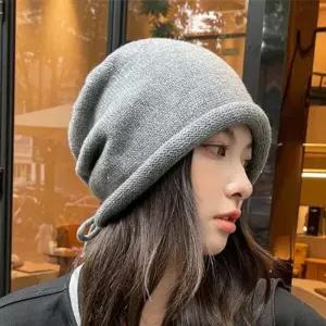 [룽스_65]비니 방한 겨울 털모자 보온 니트 여성모자 모자