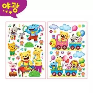 [룽스_65]꾸미기 스티커 인테리어스티커 동물놀이 FDT-4202