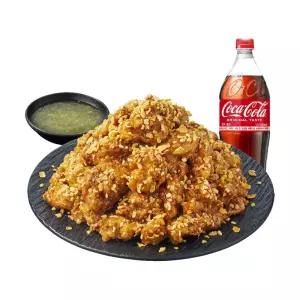 [노랑통닭] (순살/뼈)우도 땅콩 치킨+콜라1.25L