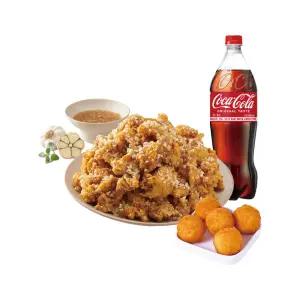 [노랑통닭] (순살/뼈)알싸한마늘치킨+오리지널치즈볼+콜라1.25L