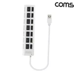 멀티 usb 허브 개별 7 포트 usb 허브 무전원 온오프