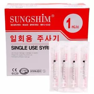 성심 1cc주사기 27G 13mm 일회용멸균주사기 1박스 100개입