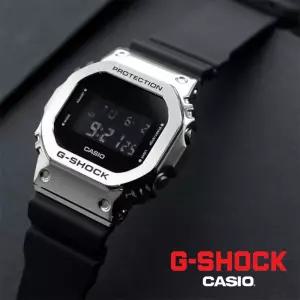 지샥 스퀘어 메탈 전자 남자 여자 손목시계 GM-5600U-1