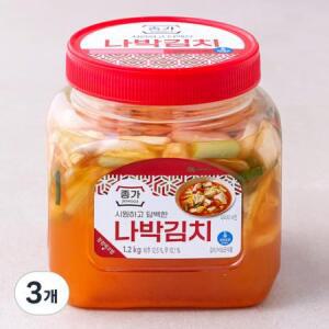 종가 담백한 나박김치 1.2kg, 3개 one option