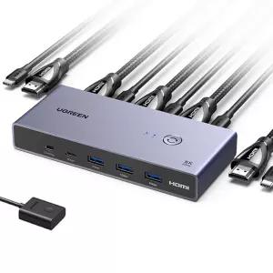 유그린 8K 60Hz HDMI 2.1 USB 멀티허브 KVM 스위치 CM692