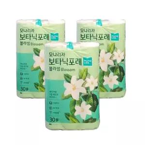 모나리자 보타닉포레 블라썸 27M 30롤 x 3팩 화장지 휴지