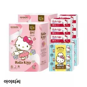 헬로키티 3겹 큐티화장지  복합세트