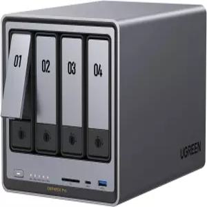 UGREEN NAS DXP4800 Pro 4-Bay 데스크톱 인텔 CoreTM i3-1315U 6코어 CPU 8GB DDR5 RAM 128G SSD 10GbE