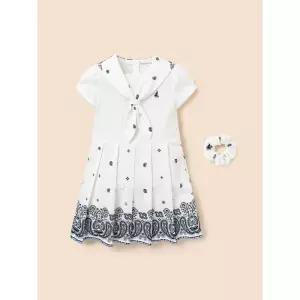 [BEANPOLE KIDS] 페이즐리 로맨틱 원피스 & 헤어슈슈 세트  화이트 (BI6471G061)
