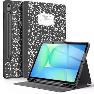 삼성 갤럭시 탭 S10 Fe / Lite S9 10.9인치 케이스용 S펜 홀더 멀티 앵글 뷰 및 자동 웨이크/슬립 기능이