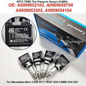 4PCS A0009052102 433MHz TPMS 센서 메르세데스-벤츠 호환 E-클래스 W213 CLS E200 E300용