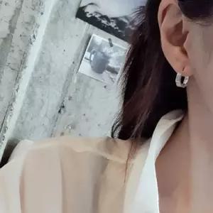 SE109 여성 팔각 원터치 실버 이어링 여성 데일리 은 귀걸이 실버 925) 은귀걸이 귀걸이