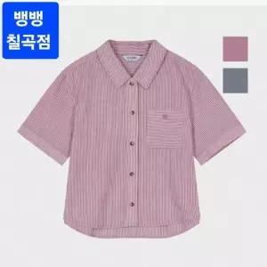[뱅뱅]뱅뱅 HC09 여성 크롭시어서커 줄무늬 반팔셔츠 CSM312 (49810374)