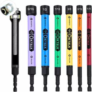 마그네틱 중공 샤프트 너트 드라이버 세트 SAE 6PCS 1/4 ？9/16 롱 볼트 및 나사산 로드용 6.25 엑스트라