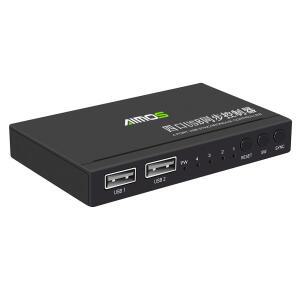 AIMOS AM-KM402 4 포트 USB 동기화 장치 키보드 마우스 컨트롤러 알루미늄 합금 KVM 스위처 넓은 호환성