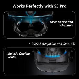 BOBOVR F3 페이셜 가드 인터페이스, 조절 호환, 3와 퀘스트 코 가능한 커버,