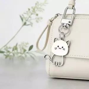 메탈 고양이 가방 참 장식 자동차 스마트키 홀더 열쇠고리