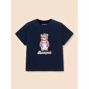 [BEANPOLE KIDS] 곰돌이 달이 그래픽 반소매 티셔츠  네이비 (BI6542U01R)