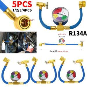 압력 게이지가 있는 냉매 충전 호스, 에어컨 가스 자동차 및 AC R134A, 1-5 개