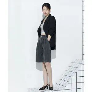 THEATG 26SS 린넨혼방 데님 버뮤다