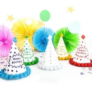 생일장식소품 POP도트 고깔파티모자 백일상소품 생일모자 생일소품 생일용품 (WD02267)
