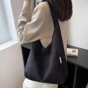 ( )코듀로이 토트백 데일리 숄더백 아이보리 에코백 가방