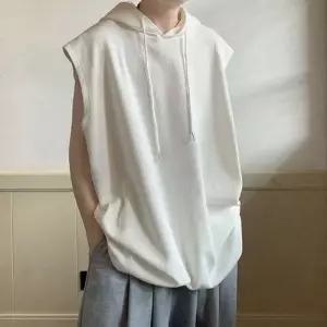 남성 와플 후드 나시티 1P 부드러운 여름 민소매 티셔츠 루즈핏 WFOF5LN