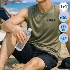 2종세트 BFL K패션 ROKA 남성 여름 아이스쿨 냉감 민소매 나시티셔츠 이너티 S2FNS-240s2