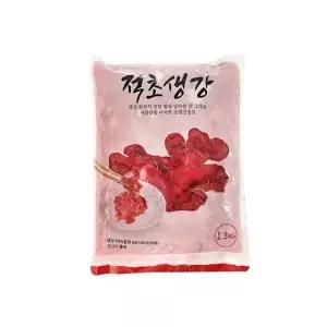 고기/생선 곁들임 토핑 적색 초생강 슬라이스 1.3kg 생강초절임 (W93300D)