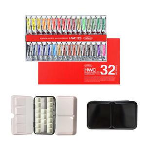 홀베인 수채화물감 15ml 32색 + 공파레트(팬포함)  12칸세트 우리아트