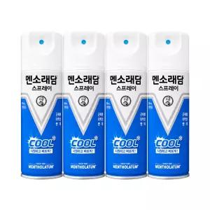 멘소래담 스프레이 쿨 180mlx4개 쿨타입 타박상 통증완화 뿌리는 에어파스