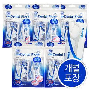 네오 개별포장 Y형 일회용 치실 30P 5개 손잡이 치실 얇은 420D