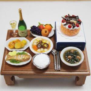 납골당꾸미기 생일상(중) 미니어처 추모관 봉안당 제사상 홈파티 생신상 잔치음식 상차림