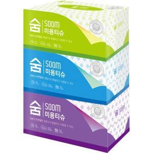 광진산업 숨 2겹 250매 3입 각티슈 미용티슈 화장지 휴지