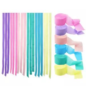 파티스트리머 파스텔톤 6롤 DIY 파티커튼 배경 이벤트 생일