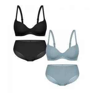 원더브라 WONDERBRA 2PACK 일체형 볼륨몰드 노와이어 브라팬티 세트 매장정품 178549